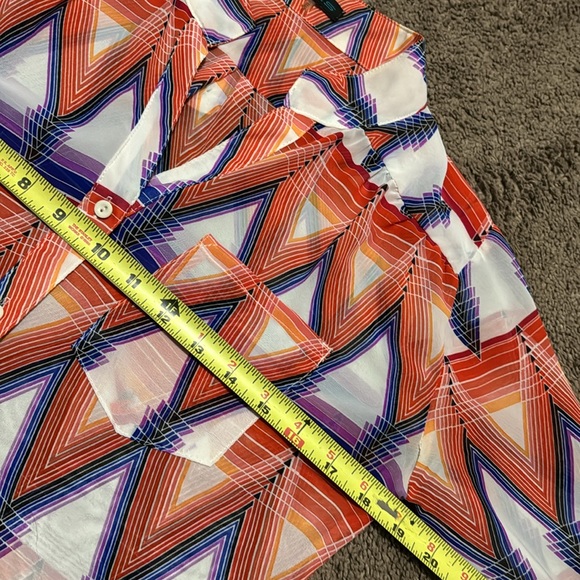 Boutique Style Blouse-3/4 Sleeve-V Neck Detail-Sz XS-PopOver Style-Polyester-EUC - Picture 13 of 14